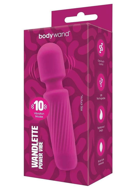 Bodywand Wandlette Power Vibe Mini Wand Rechargeable Wand Massager - Pink