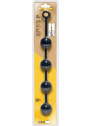 Boneyard Ass Ballz Silicone Anal Beads - Black - XLarge