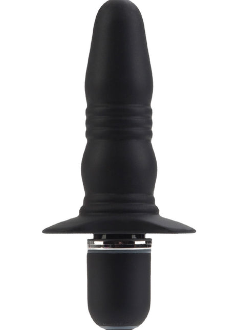 Booty Call Booty Buzz Silicone Vibrating Butt Plug - Black
