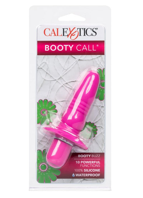 Booty Call Booty Buzz Silicone Vibrating Butt Plug - Pink