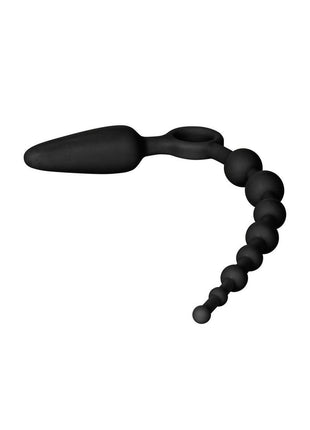 Booty Call Booty Double Dare Silicone Vibrating Butt Plug with Anal Beads
