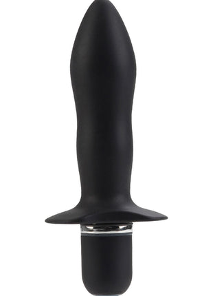 Booty Call Booty Rocket Silicone Vibrating Butt Plug - Black