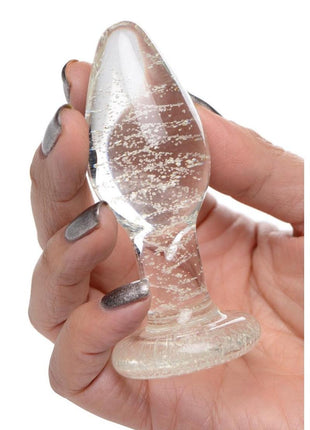 Booty Sparks Glow In The Dark Glass Anal Plug
