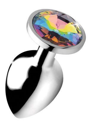 Booty Sparks Rainbow Prism Gem Anal Plug - Multicolor - Large