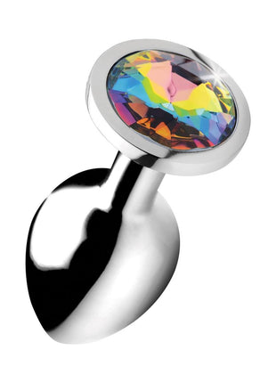 Booty Sparks Rainbow Prism Gem Anal Plug - Multicolor - Medium