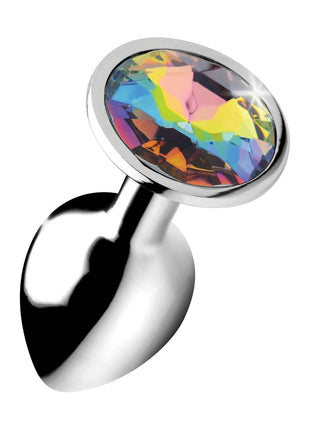 Booty Sparks Rainbow Prism Gem Anal Plug - Multicolor - Small