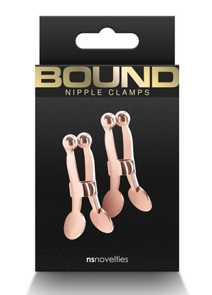 Bound Nipple Clamps C1 - Metal/Rose Gold
