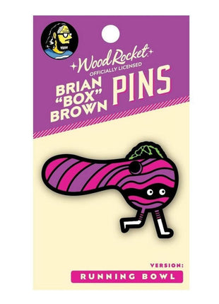 Box Brown Running Bowl Enamel Pin