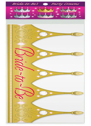 Bride-To-Be's Party Crowns - 6 Per Pack