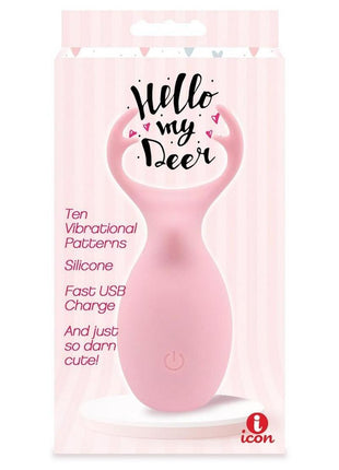 Buzzy Buddy Hello My Deer Rechargeable Silicone Clitoral Stimulator - Pink
