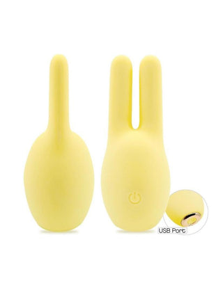 Buzzy Buddy Honey Bunney Rechargeable Silicone Clitoral Stimulator - Yellow