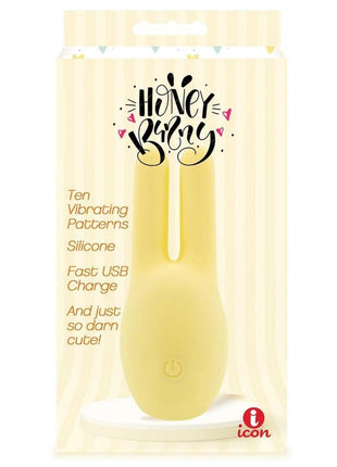 Buzzy Buddy Honey Bunney Rechargeable Silicone Clitoral Stimulator - Yellow