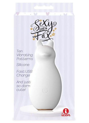 Buzzy Buddy Sexy Like A Fox Rechargeable Silicone Clitoral Stimulator - White