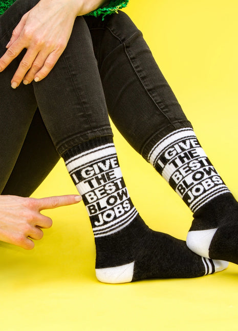 I Give The Best Blow Jobs Crew Socks