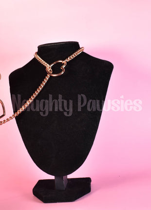 Rose Gold Heart Ring Slip Chain
