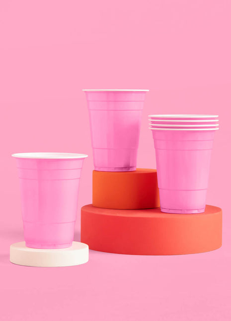 Matte Pink Party Cups