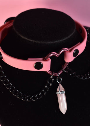 Pink Heart Choker