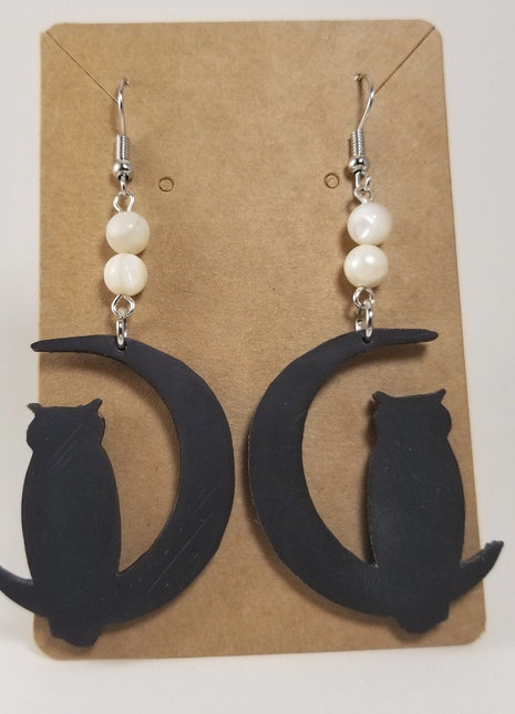 Moon Owl Earrings