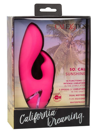 California Dreaming So. Cal Sunshine Rechargeable Silicone Rabbit Vibrator - Pink