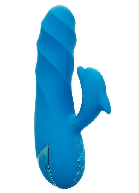 California Dreaming Summer Lovin' Frisco Fantasy Rechargeable Silicone Dual Stimulating Vibrator - Blue