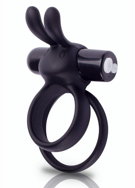 Charged Ohare XL Silicone USB Rechargeable Wearable Rabbit Vibrating Cock Ring - Black (Individual - Black - XLarge