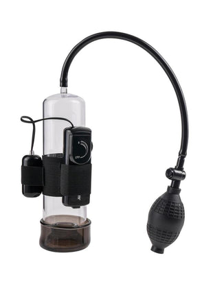 Classix Vibrating Power Penis Pump - Black/Clear
