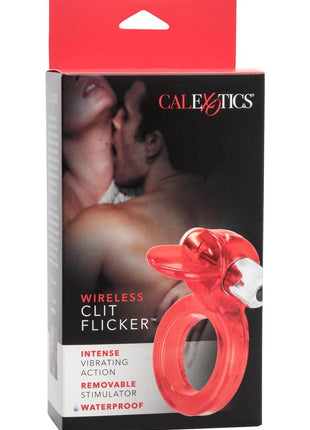Wireless Clit Flicker Vibrating Cock Ring with Clitoral Stimulation - Red