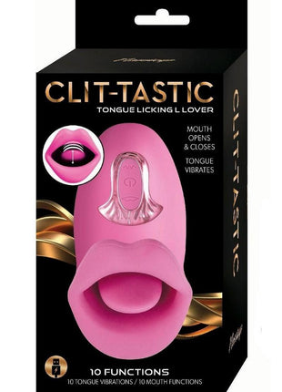 Clit-Tastic Tongue Licking Lover Rechargeable Silicone Stimulator - Pink