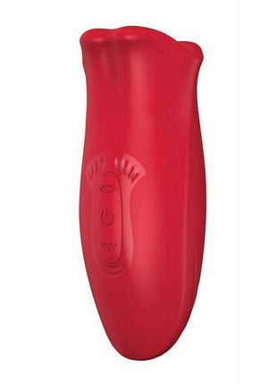 Clit-Tastic Tongue Licking Lover Rechargeable Silicone Stimulator - Red