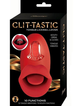 Clit-Tastic Tongue Licking Lover Rechargeable Silicone Stimulator - Red