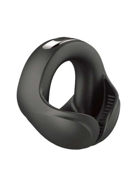 Cockpower Scrotum Hugger Rechargeable Silicone Cock Ring - Black