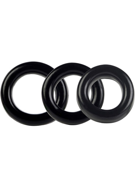 Colt 3 Ring Set Cock Rings - Black