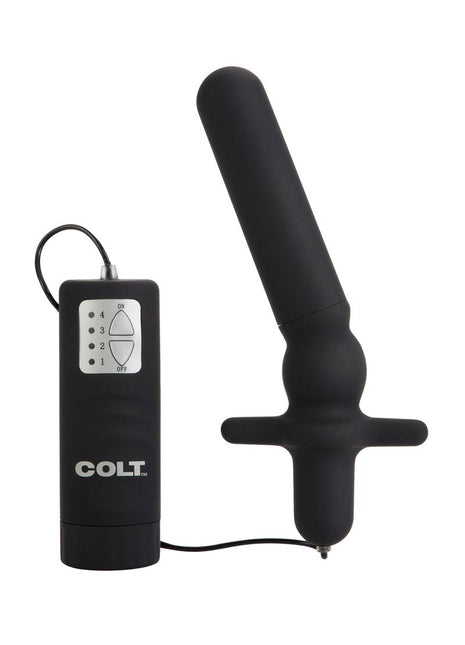 Colt Power Anal-T Vibrating Butt Plug with Remote Control - Black