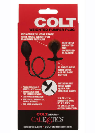 Colt Weighted Pumper Inflatable Silicone Anal Plug