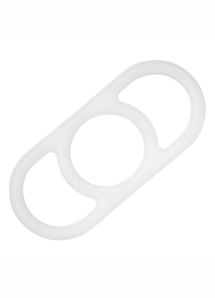 Commander Erection Enhancer Silicone Cock Ring - White