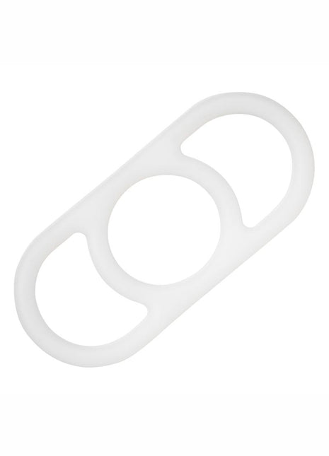 Commander Erection Enhancer Silicone Cock Ring - White
