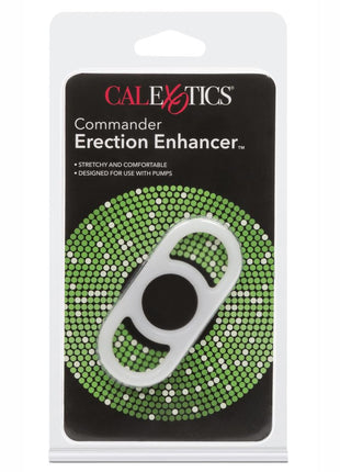 Commander Erection Enhancer Silicone Cock Ring - White