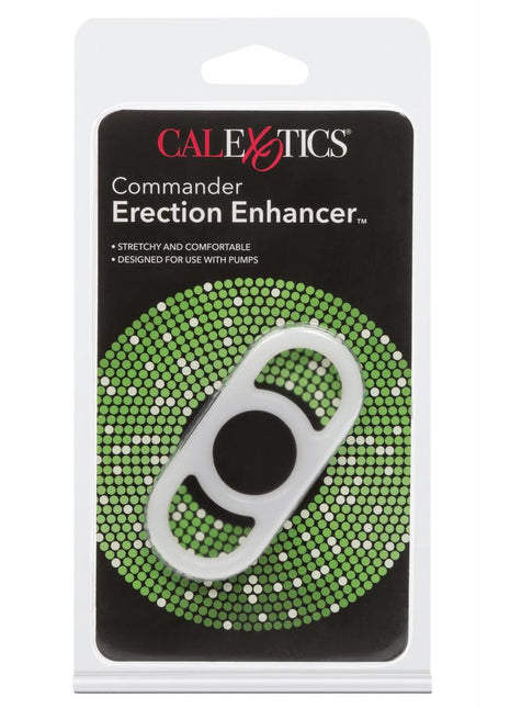 Commander Erection Enhancer Silicone Cock Ring - White