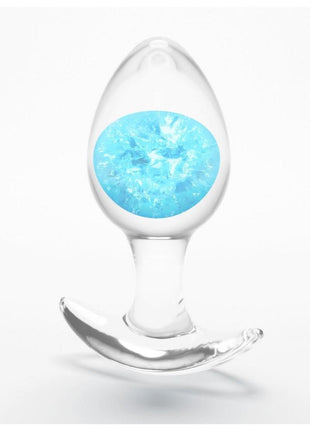 Cosmic Glams Silicone Anal Plug - Blue/Pink - Medium