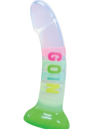 Cotton Candy Dirty Talk Goin Deep Silicone Dildo - Multicolor - 7in