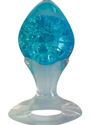 Cotton Candy Joy Gems Silicone Pleasure Anal Plug - Saphire - Blue