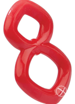Crazy 8 Cock Ring - Red