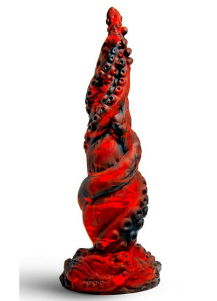 Creature Cock Kraken Spawn Tentacle Silicone Dildo - Black/Red