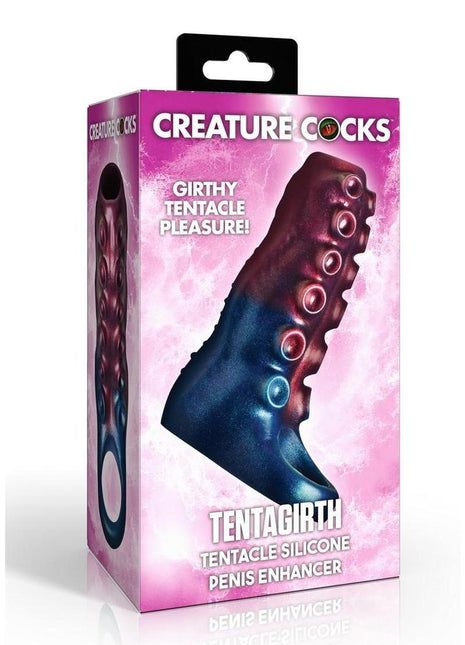Creature Cock Tentagirth Tentacle Silicone Penis Enhancer - Blue/Red