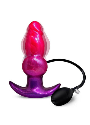 Creature Cocks Astro Inflatable Silicone Anal Plug - Pink/Purple