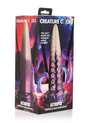 Creature Cocks Astropus Tentacle Silicone Dildo - Purple/White