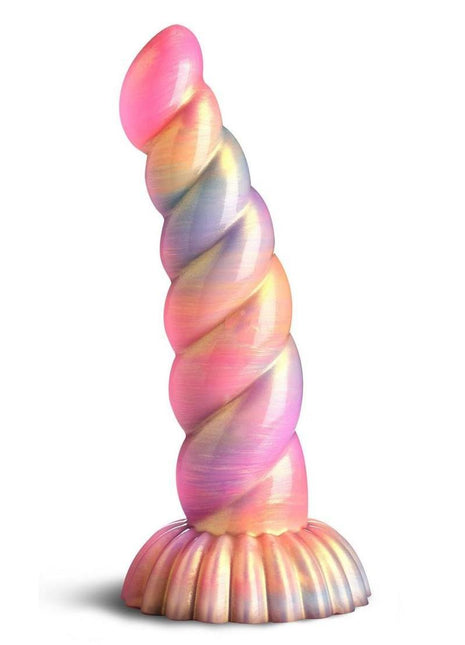 Creature Cocks Aurora Unicorn Silicone Dildo - Rainbow
