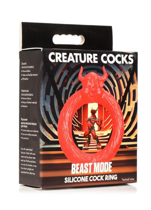 Creature Cocks Beast Mode Silicone Cock Ring - Red