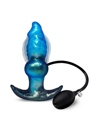 Creature Cocks Blizzard Inflatable Silicone Anal Plug - Blue