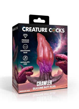 Creature Cocks Crawler Silicone Butt Plug - Multicolor - Medium
